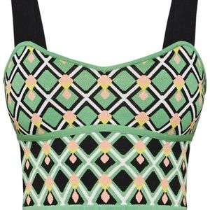 Diamond Knit Cropped Top